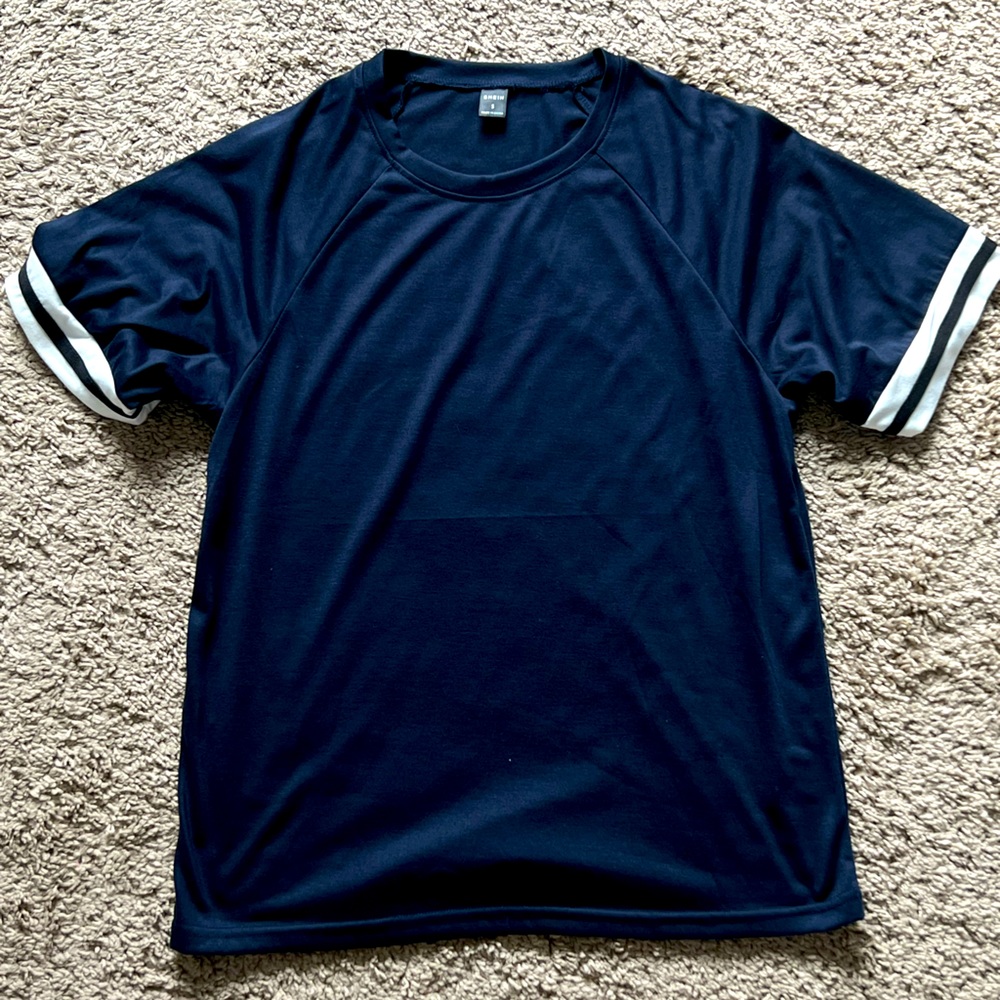 Mens Short Sleeve Athletic T Shirt - Blue - Size Small